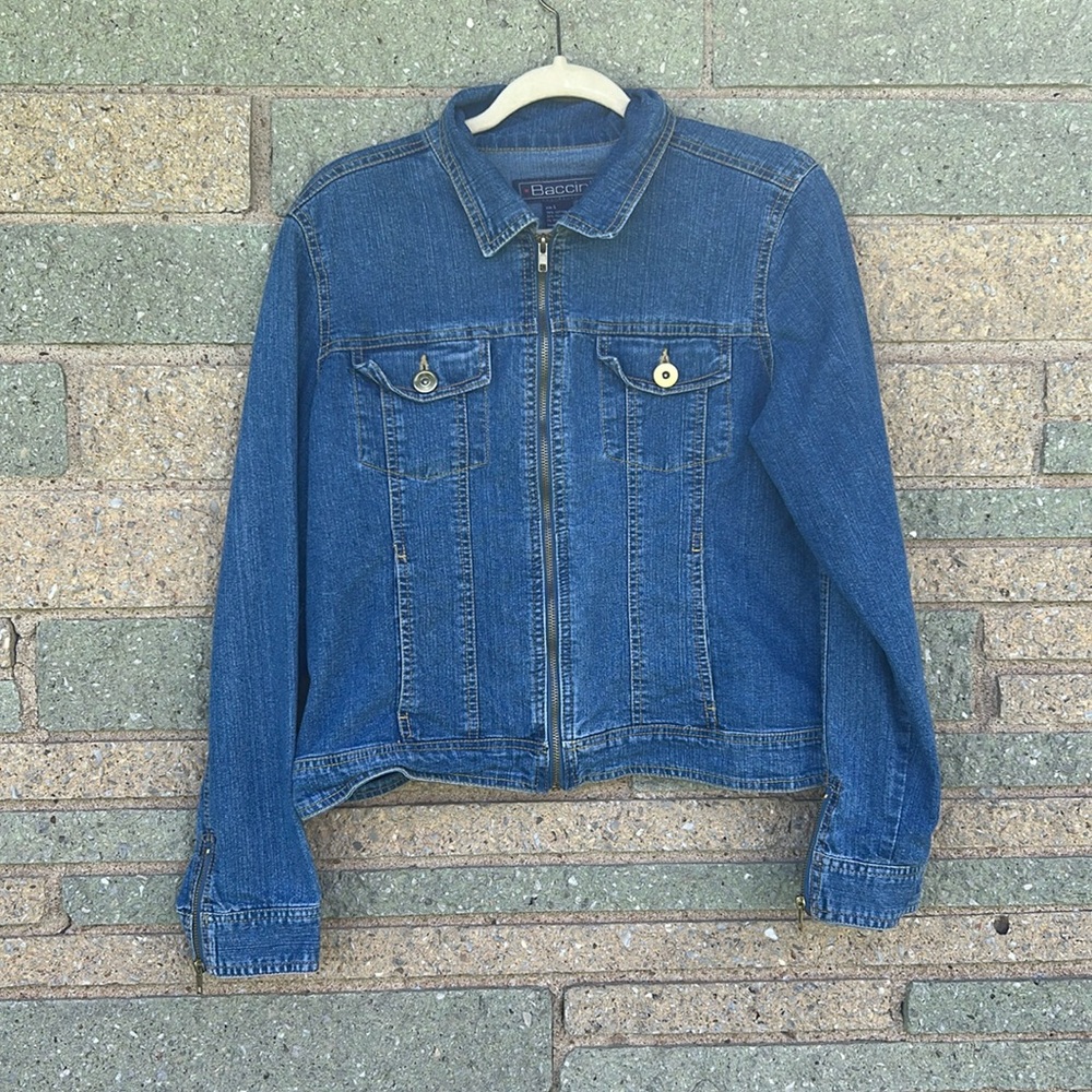 Baccini Women's Classic Blue Jean Jacket